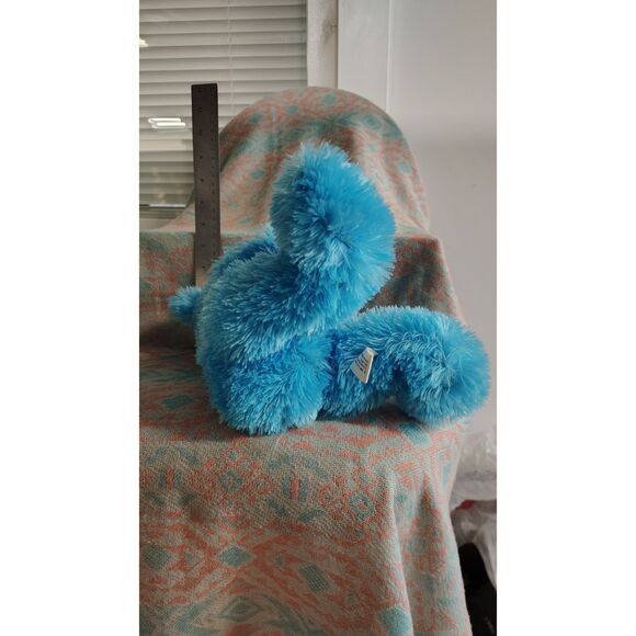 Toy Network 10" Fuzzy Blue Teddy Bear With Red Crayon - Picture 2 of 6